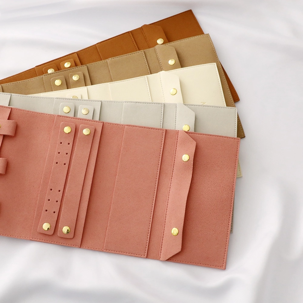travel jewelry pouch roll color options available
