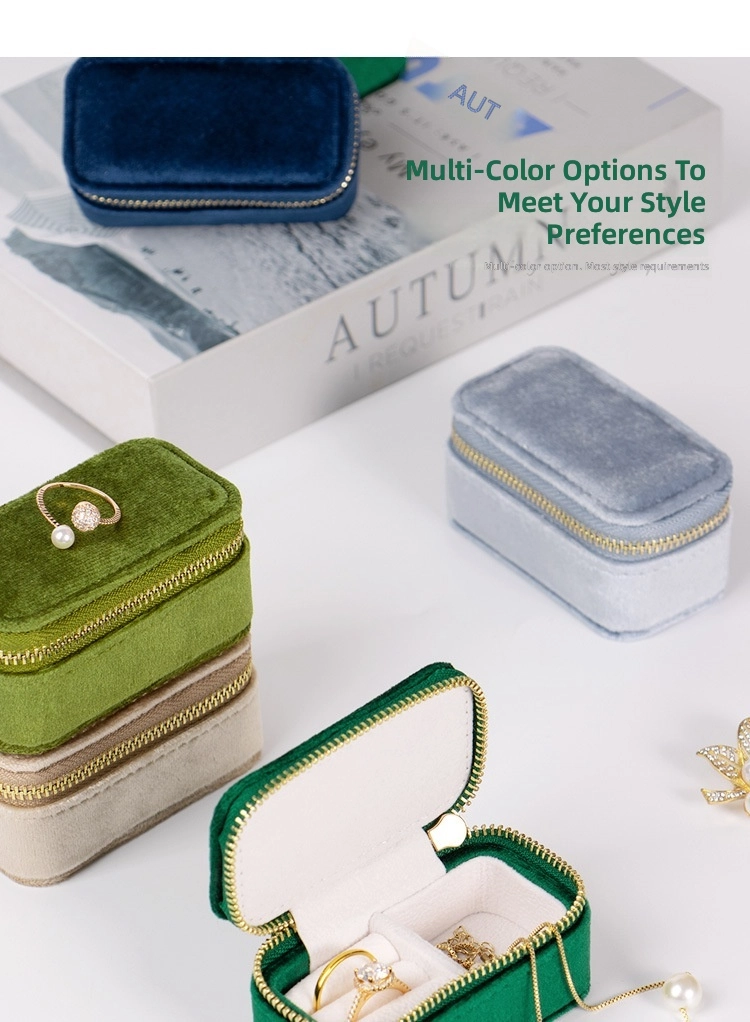 mini silk velvet jewelry case multiple styles and colors
