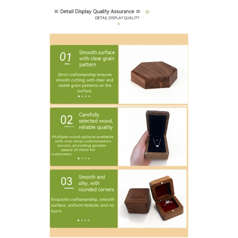 natural walnut jewelry box material craftsmanship