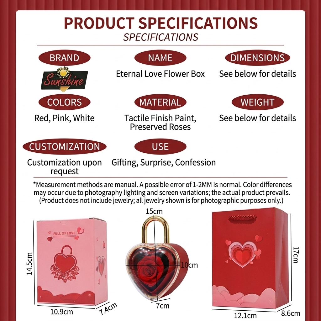 heart-shaped jewelry box size