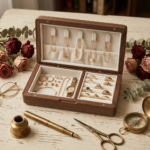 beech wood jewelry organizer main image