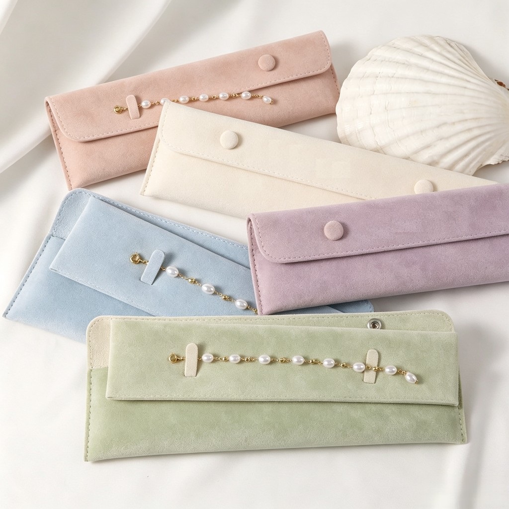 button closure jewelry pouch main image button closure jewelry pouch main image