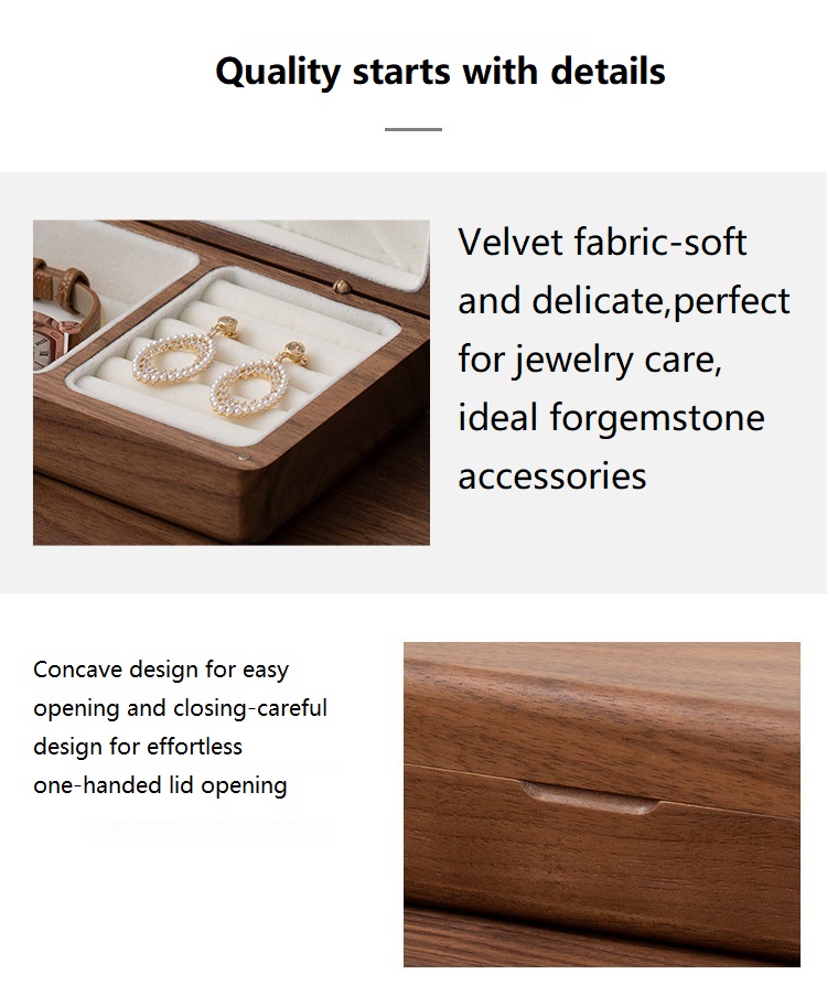beech wood jewelry organizer quality starts with details