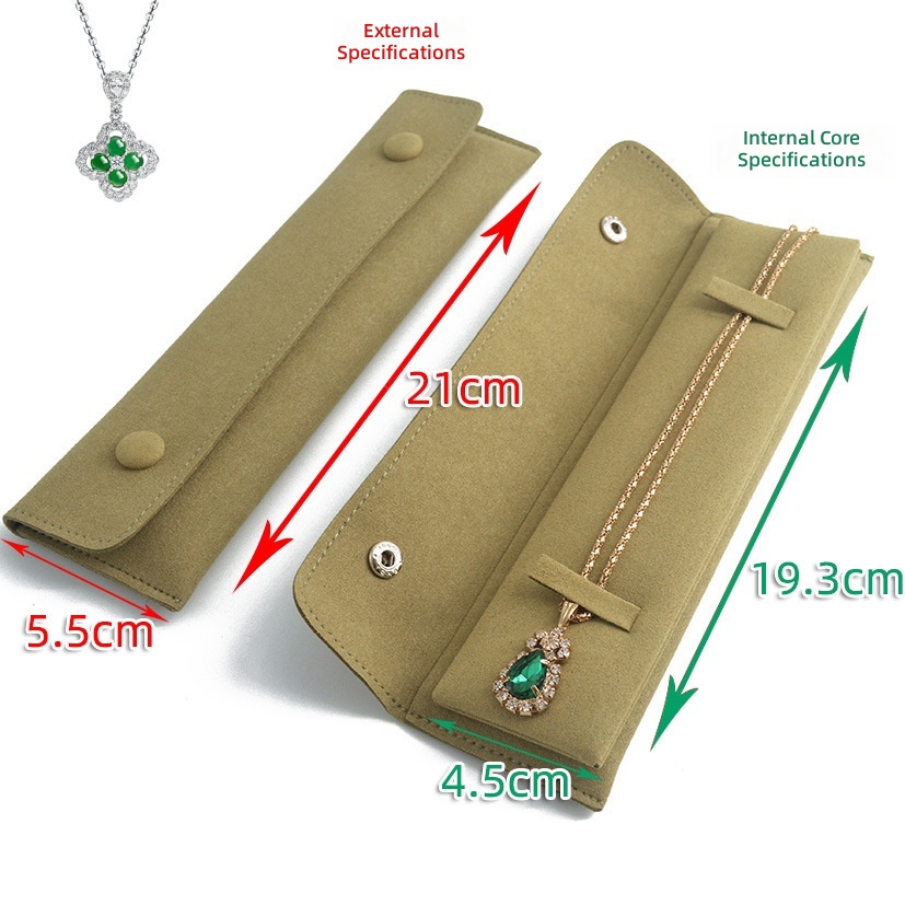 button closure jewelry pouch size