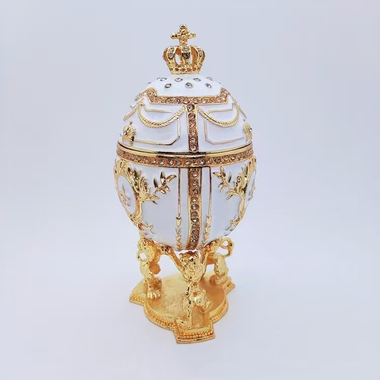white zinc alloy enamel eggs