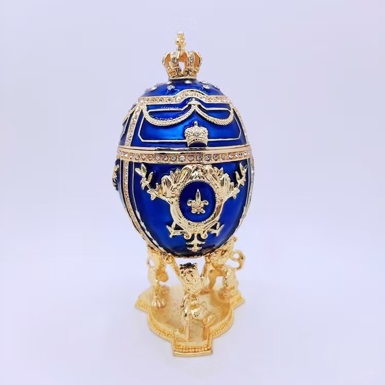 blue zinc alloy enamel eggs
