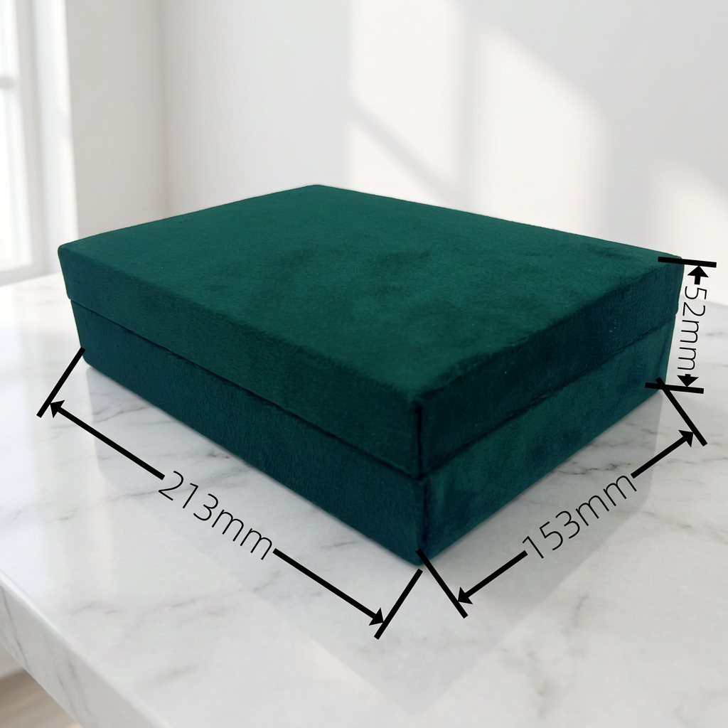 fabric-coated jewelry collection box size