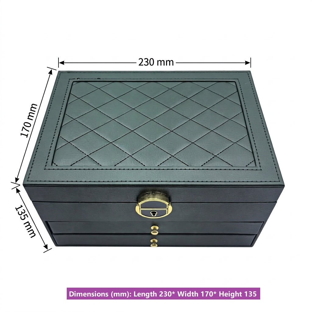 PU-coated jewelry collection case size