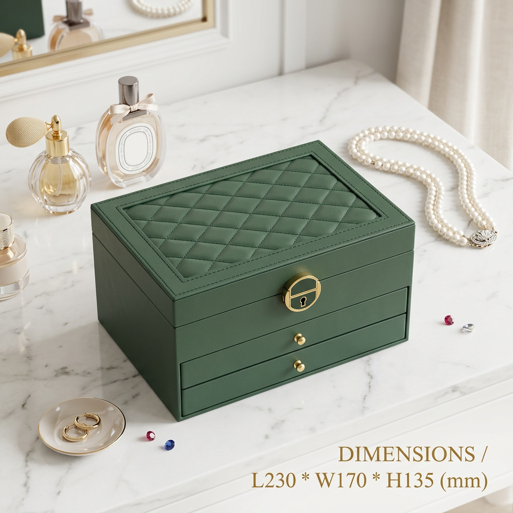 PU-coated jewelry collection case side image