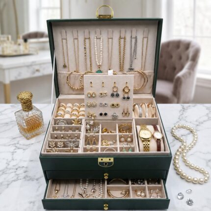 PU-coated jewelry collection case main image