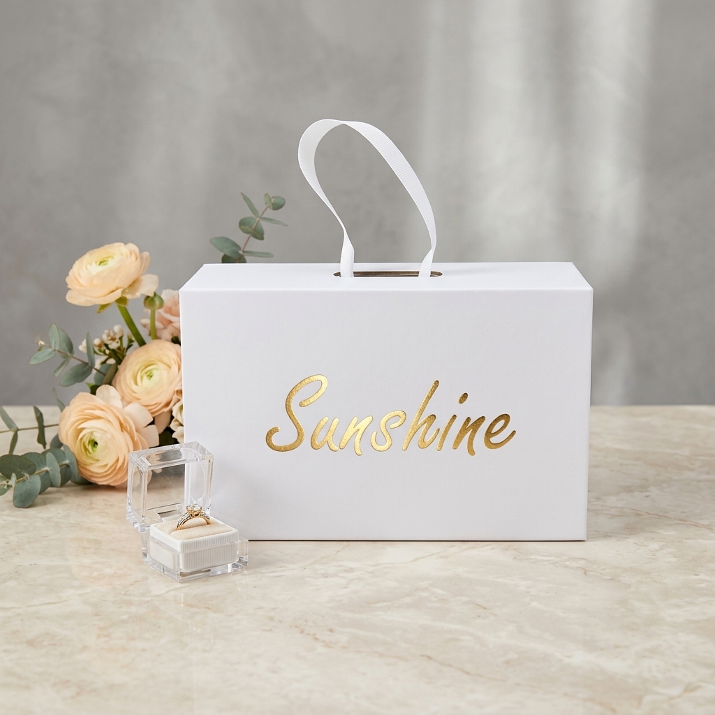 custom flapping rigid paper gift box with white