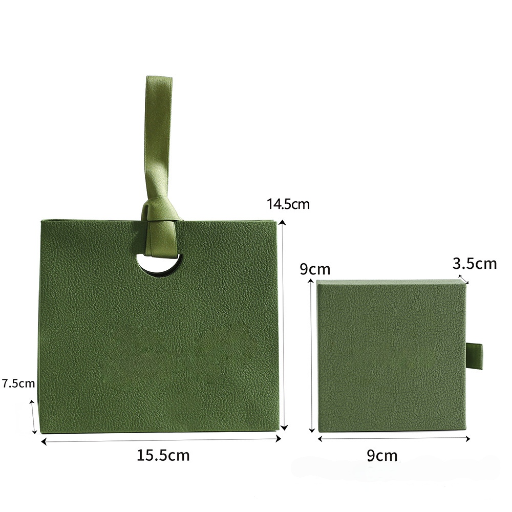 paper jewelry box & bag set size