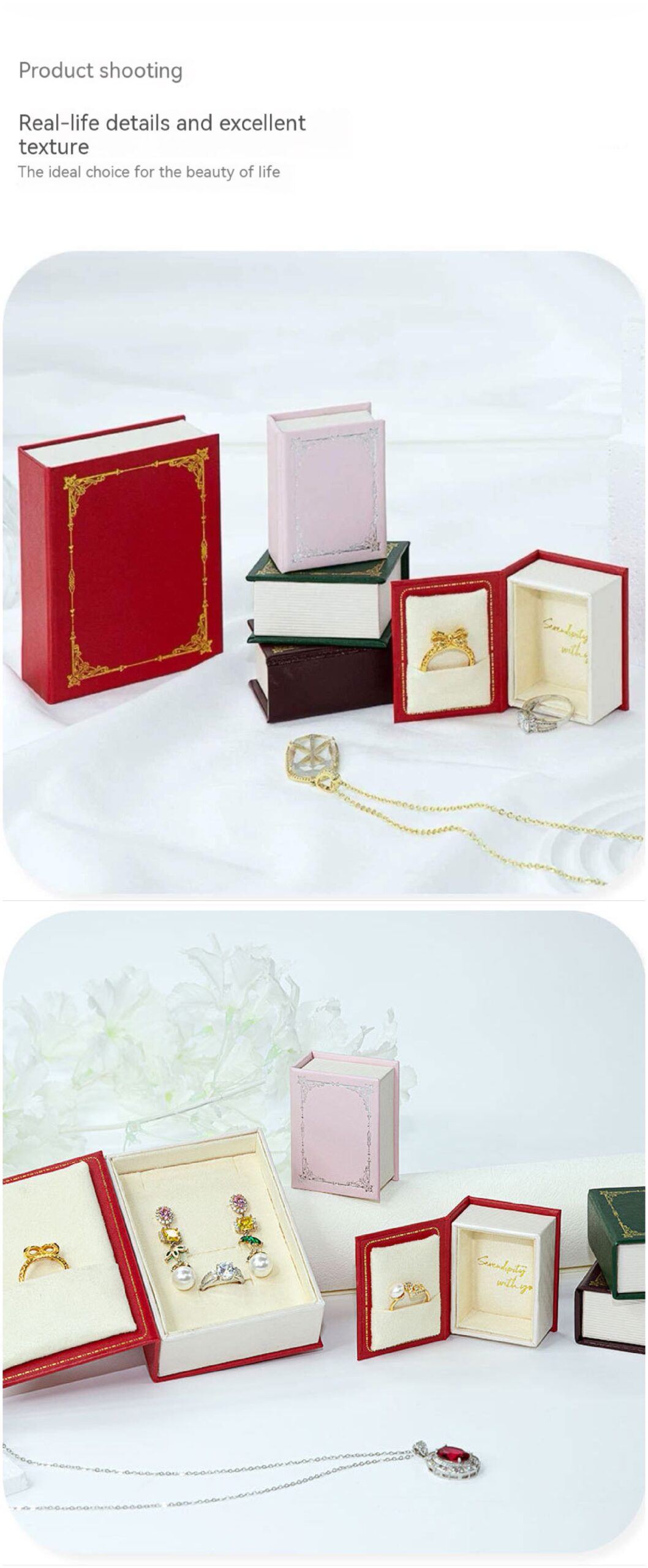 stock jewelry box details and excellent texture
